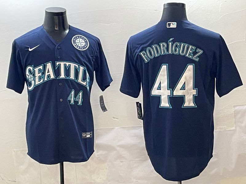 Men Seattle Mariners #44 Rodriguez Drak Blue Game 2025 Nike MLB Jersey style 4->seattle mariners->MLB Jersey